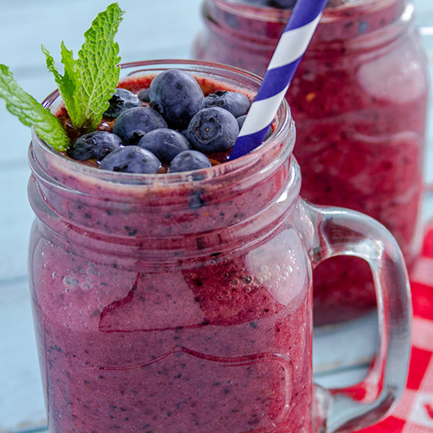 Shake antioxidante com fibras